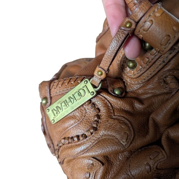 RARE Vintage Lockheart shoulder bag handtooled leather floral‎ paisley 90s y2k - Picture 7 of 13